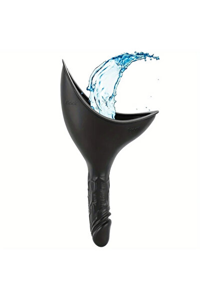 Choice1 Black Female Urination Device Portable Stand Up Urinal with Storage P...