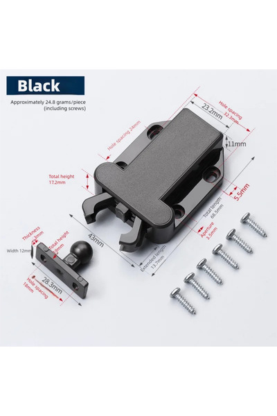 Choice1 مزلاج أسود يُفتح بالضغط، مزلاج لمس غير مغناطيسي، جهاز إغلاق ذاتي ارتد...