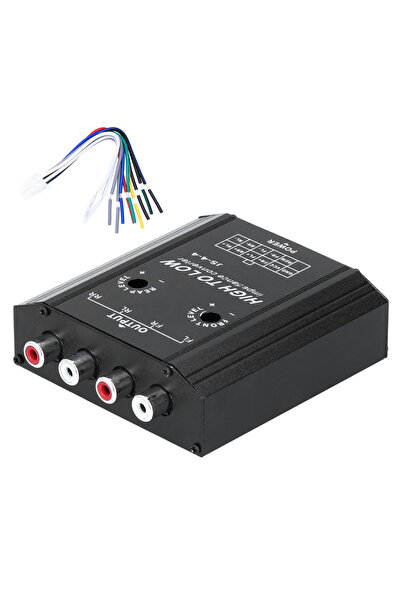 Choice black 12V 4 Channel Audio Impedance Converter High to Low Line Car Ste...
