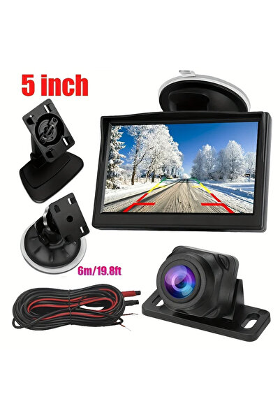 Choice black Backup Camera For Car HD 5 Inch Monitor Rear View Mirror Camera ...