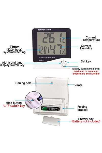 Choice Digital Temperature HTC-1 Mini Humidity Thermometer Hygrometer Tempera...