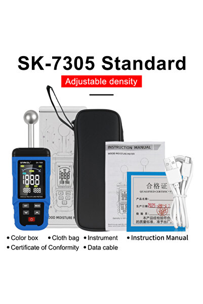 Choice1 مقياس رطوبة الخشب الرقمي SK7305، كاشف رطوبة الخشب بدون تلامس، إنذار، ...
