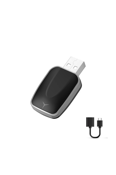 Choice1 محول كاربلاي لاسلكي أسود فضي 2026 ثنائي في 1، يدعم أندرويد أوتو، دونج...