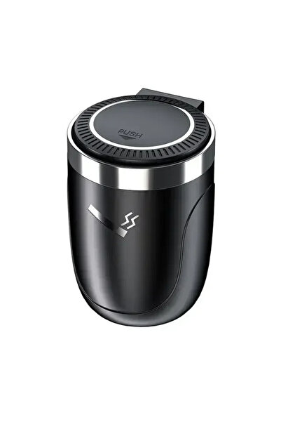 choice2 منفضة سجائر سيارة سوداء قطعة واحدة مع ضوء LED منفضة سجائر عالمية من س...