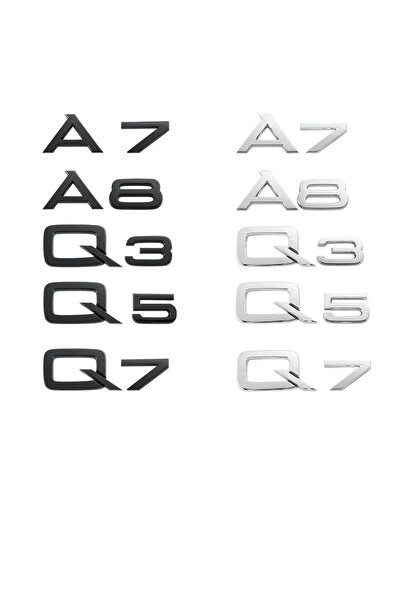 Choice11 A4 black 3D Letters Numbers Emblem for Audi A3 A4 A5 A6 A7 A8 Q2 Q3 ...