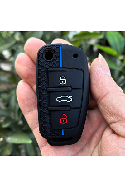 Choice1 Blue 3 Button Silicone Car Remote Key Case Cap Cover Shell Keychian F...