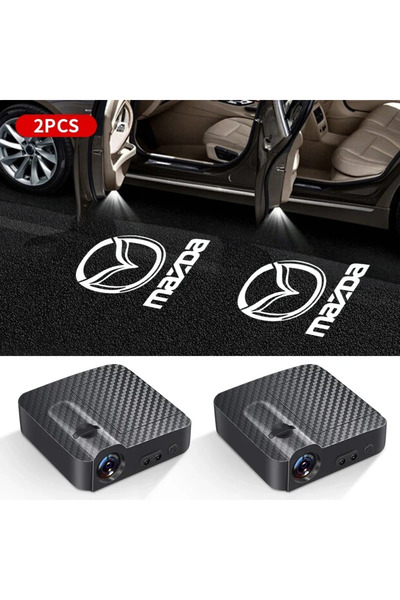 Choice1 قطعتان لمازدا، جهاز عرض شعار ليزر لاسلكي لأبواب السيارة بتقنية LED لل...