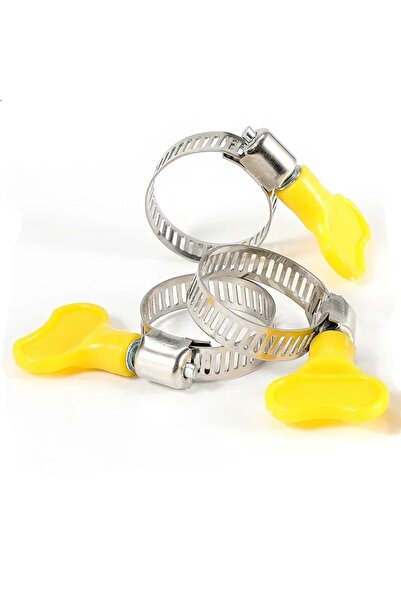 Choice ١٠ قطع من مشابك الخراطيم اليدوية ذات المقابض البلاستيكية الصفراء القاب...