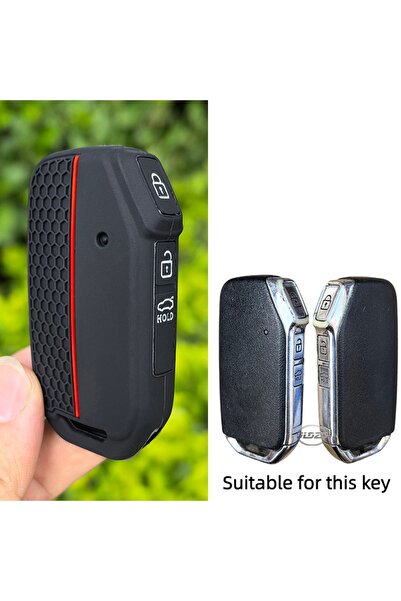 Choice غطاء مفتاح سيارة سيليكون بثلاثة أزرار لسيارات كيا K3 K5 سول سبورتاج ني...