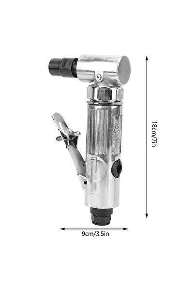 Choice مطحنة هوائية صناعية فضية اللون بزاوية 90 درجة مع قرص طحن 2 بوصة BSP