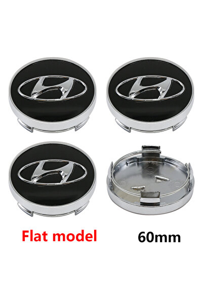 Choice5 HYUNDAI 60mm S black ABS ‌4Pcs 56mm 58mm 60mm Hyundai Car Wheel Cente...