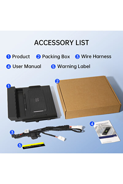 Choice 2019-2024 LHD For Toyota RAV4 For Toyota Rav4 Car Wireless Charger 15W...
