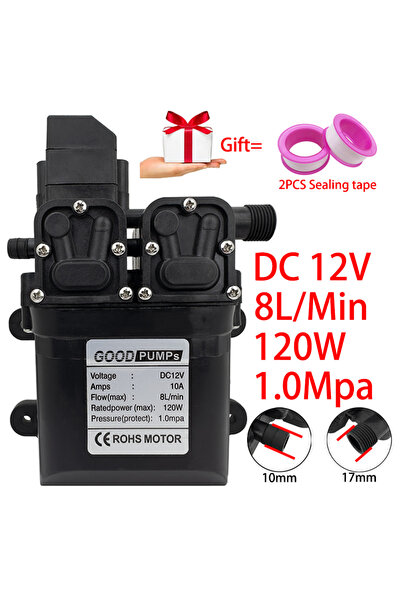 Choice مضخة مياه غشائية متينة عالية الضغط بقدرة 120 واط و12 فولت تيار مستمر، ...