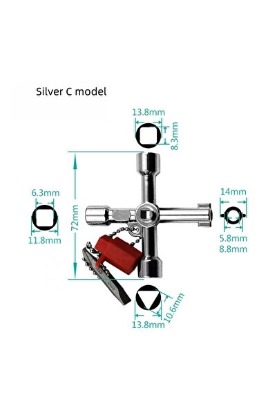 Choice1 Silver C model Multifunction Universal Wrench Set | Cross, Square & T...