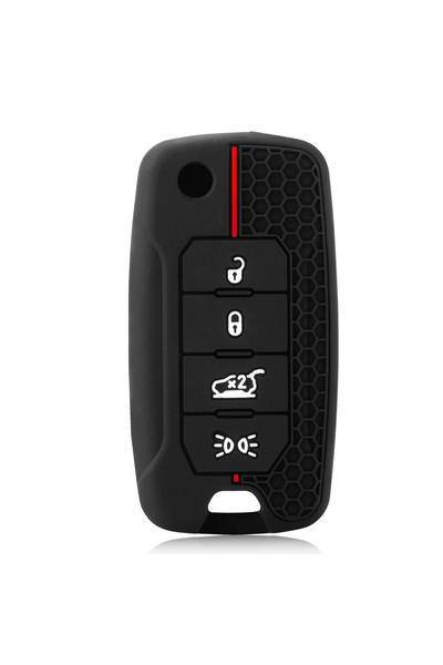 Choice Red Silicone Car Key Case Cover FOB for Jeep Renegade Hard Steel 2016 ...