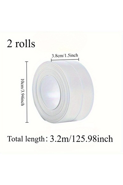 Choice 2 rolls 2 Rolls Waterproof Moisture-Resistant Toilet Caulk Strip, Bath...