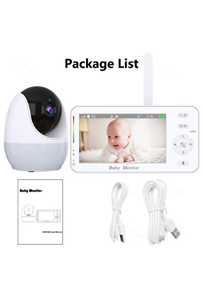 Choice جهاز مراقبة أطفال مزود بكابل من النوع C، يدعم تقنية الواي فاي، بدقة 10...