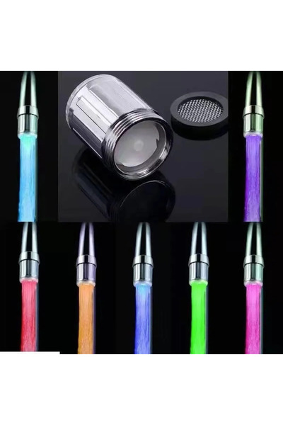 Choice1 وصلة صنبور إبداعية بسبعة ألوان، قطعة واحدة، مزودة بمستشعر حرارة LED، ...