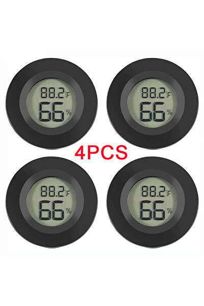 Choice Black 4PCS LCD Digital Thermometer Hygrometer Indoor Room Electronic T...