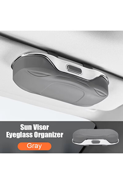 Choice1 حامل نظارات شمسية للسيارة رمادي، صندوق نظارات للسيارة، قبعة بواقٍ شمس...