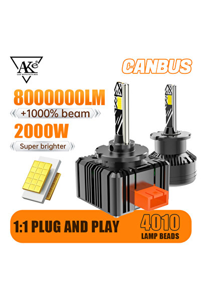 Choice3 D3S AKE D1S D3S LED Car Headlight Bulb 2000W 8000000LM D2S LED CANbus...