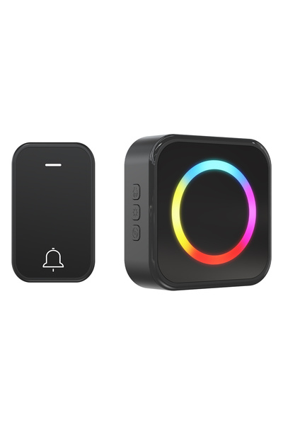 Choice12 EU Black 1 key 1 bell New No Battery Color Flashing Self Powered Wir...