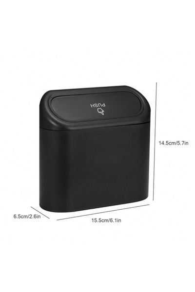 Choice صندوق تخزين أسود اللون على شكل سلة مهملات للسيارة، صندوق تخزين معلق عل...