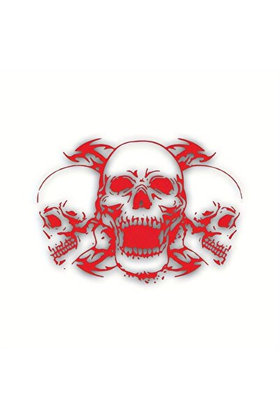 Choice 4PCS SET 4PCS/SET Trendy Skull Trio Sticker, Eye - catching Gothic Des...