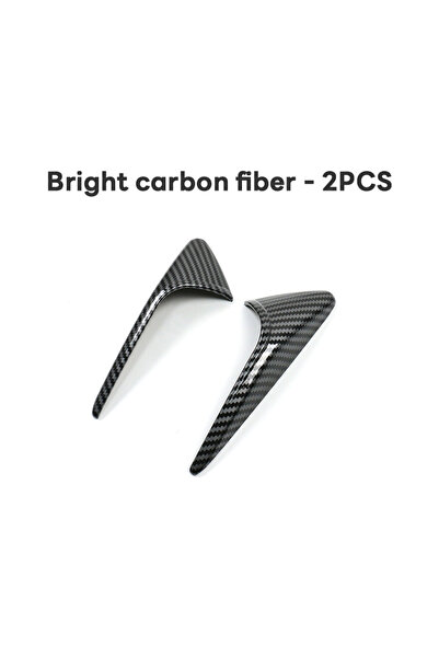 Choice3 غطاء عدسة الكاميرا الجانبية من ألياف الكربون اللامعة لسيارة تسلا مودي...