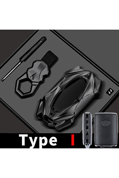 choice2 حامل مفاتيح من سبائك الزنك الأسود، غطاء لمفاتيح السيارة، مناسب لسيارا...