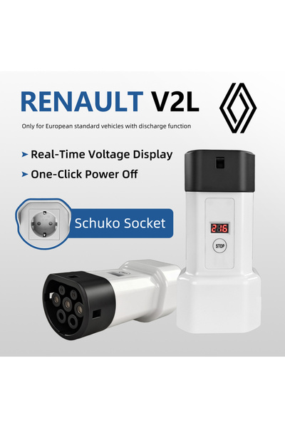 Choice6 محول V2L من النوع الثاني لسيارات رينو الكهربائية من نوع qiaoyi مزود ب...