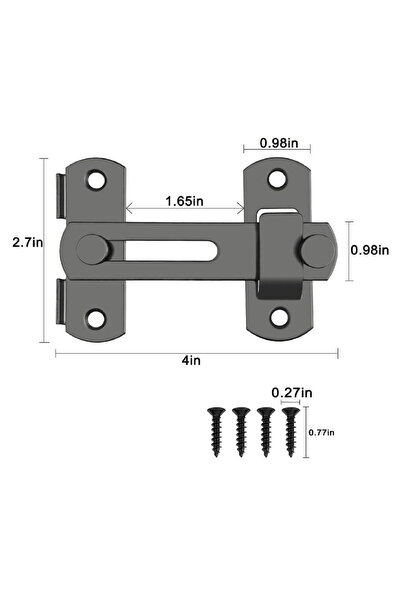 Choice قفل باب جرار أسود قطعة واحدة بزاوية 180 درجة، قفل باب جرار بزاوية قائم...