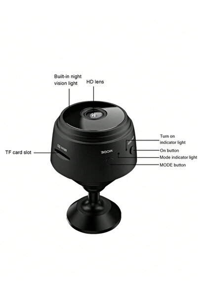 Choice black High-Definition 1080P Home Night Vision Remote Monitoring Camera...