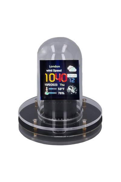 Choice أنبوب نيكسي أسود، شاشة عرض حالة الطقس بتقنية IPS LCD وواي فاي RGB، عرض...