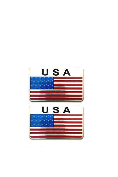 choice2 B 2pcs 2pcs American flag USA metal car logo suitable for body trunk ...