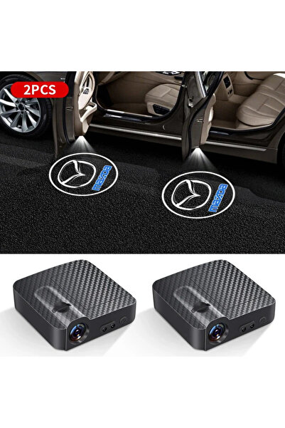 Choice قطعتان من مصابيح LED لاسلكية لأبواب سيارات مازدا، جهاز عرض شعار ترحيبي...