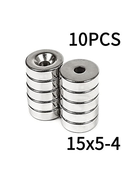 Choice ١٠ قطع من مغناطيس النيوديميوم NdFeB صغير الحجم، ذو فتحة دائرية غائرة، ...