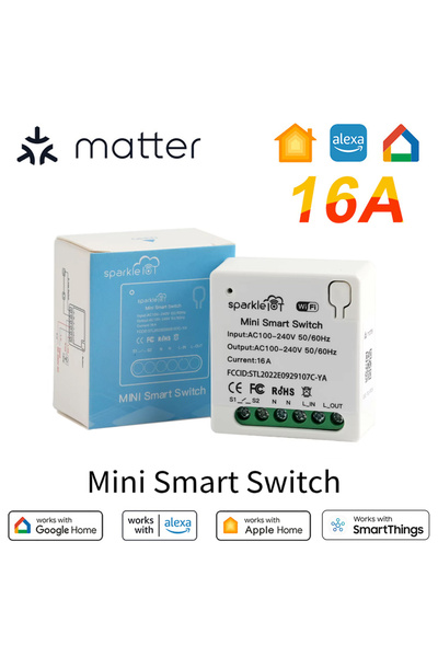 Choice قطعة واحدة من مفتاح واي فاي الذكي 16 أمبير للمنزل الذكي وحدة تتابع مفت...