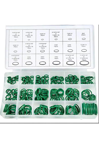 Choice 270PCS O Ring Kit Sealing Gasket Green Fluorine O-Ring Insulation Corr...
