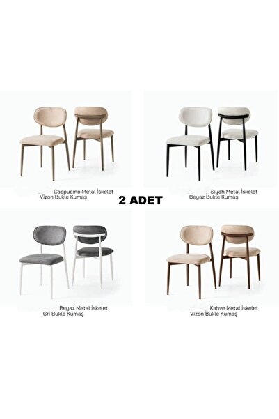 OnurEvimde Bohem Yemek Masası Sandalyesi Mutfak Sandalyesi 2 Adet Kurulu Teslim