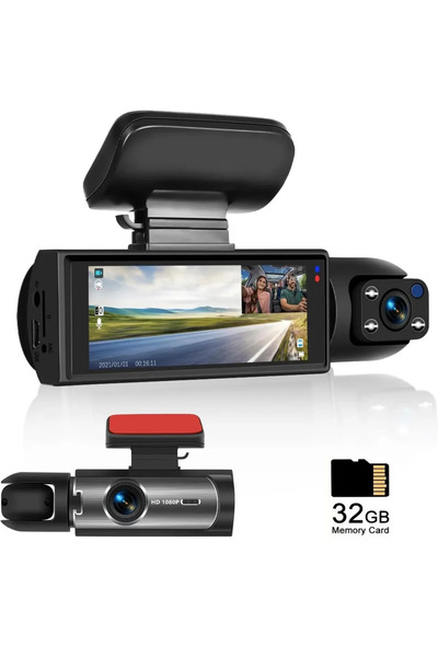 Choice كاميرا أمامية وخلفية سوداء بدقة 1080P عالية الوضوح، عدد 1، لتسجيل قياد...