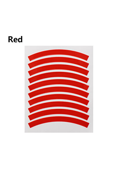 Choice Red 10pcs/sheet Reflective Tire Sticker for Motorcycles and Bicycles -...