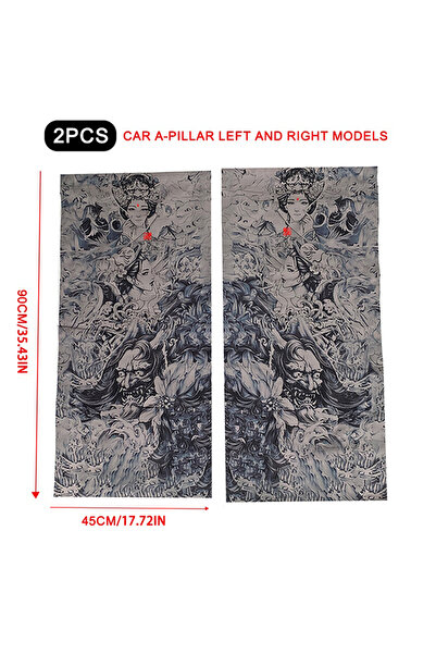 Choice Light Grey JDM car modification A-pillar self-adhesive adhesive sticke...