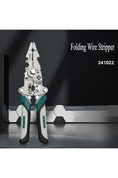 Choice 241022 XTUOSEN أداة تجريد الأسلاك القابلة للطي، بتصميم بكرة، متعددة ال...