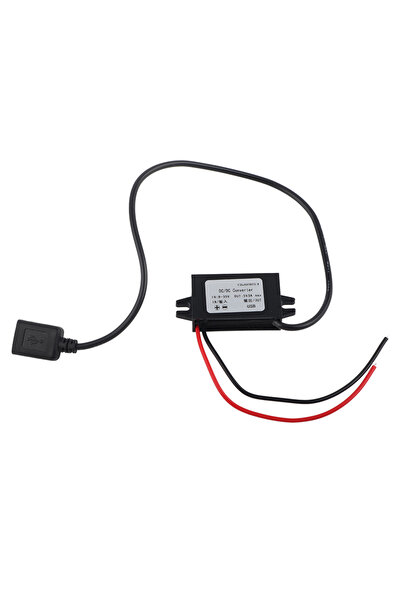 Choice black 1pc DC-DC Buck Voltage Adapter Module 12V/24V to USB 5V 3A Volta...