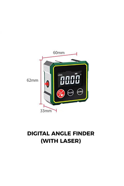 Choice With Laser 360° LCD Electronic Protractor Mini Inclinometer Measuring ...