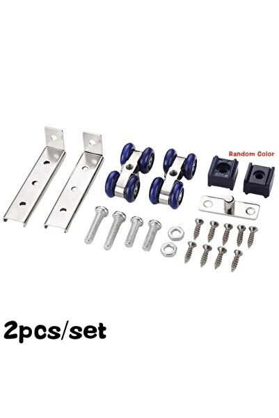 Choice Wheels 2Pcs/Set 4 Wheels Sliding Door Rollers Hardware Slide Doors Pul...