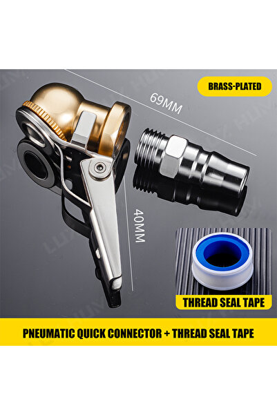 Choice 1pc Closed Ball Tire Air Chuck 0-Leakage Rustproof Brass Lking Univers...