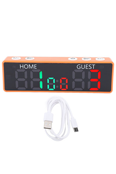 Choice Orange Mini Digital Scoreboard 6 Digits Portable Tabletop for Board Ga...