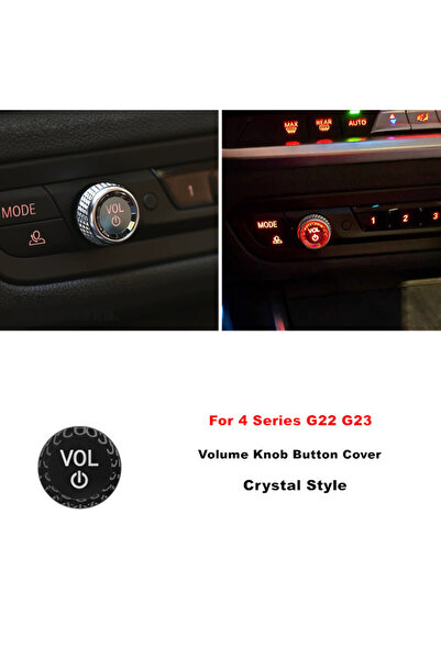 choice2 For 4 Series G22 G23 Crystal Style Car Volume Control Knob Button Cov...